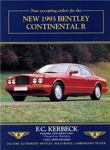 Used Bentley Continental 1993 : $55500