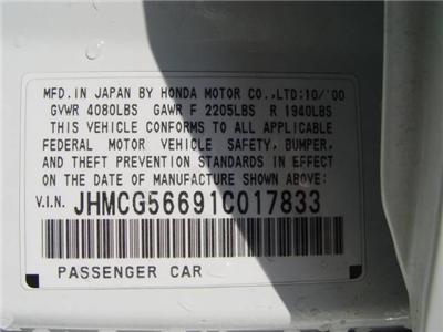 Used Honda Accord 2001 : $5500